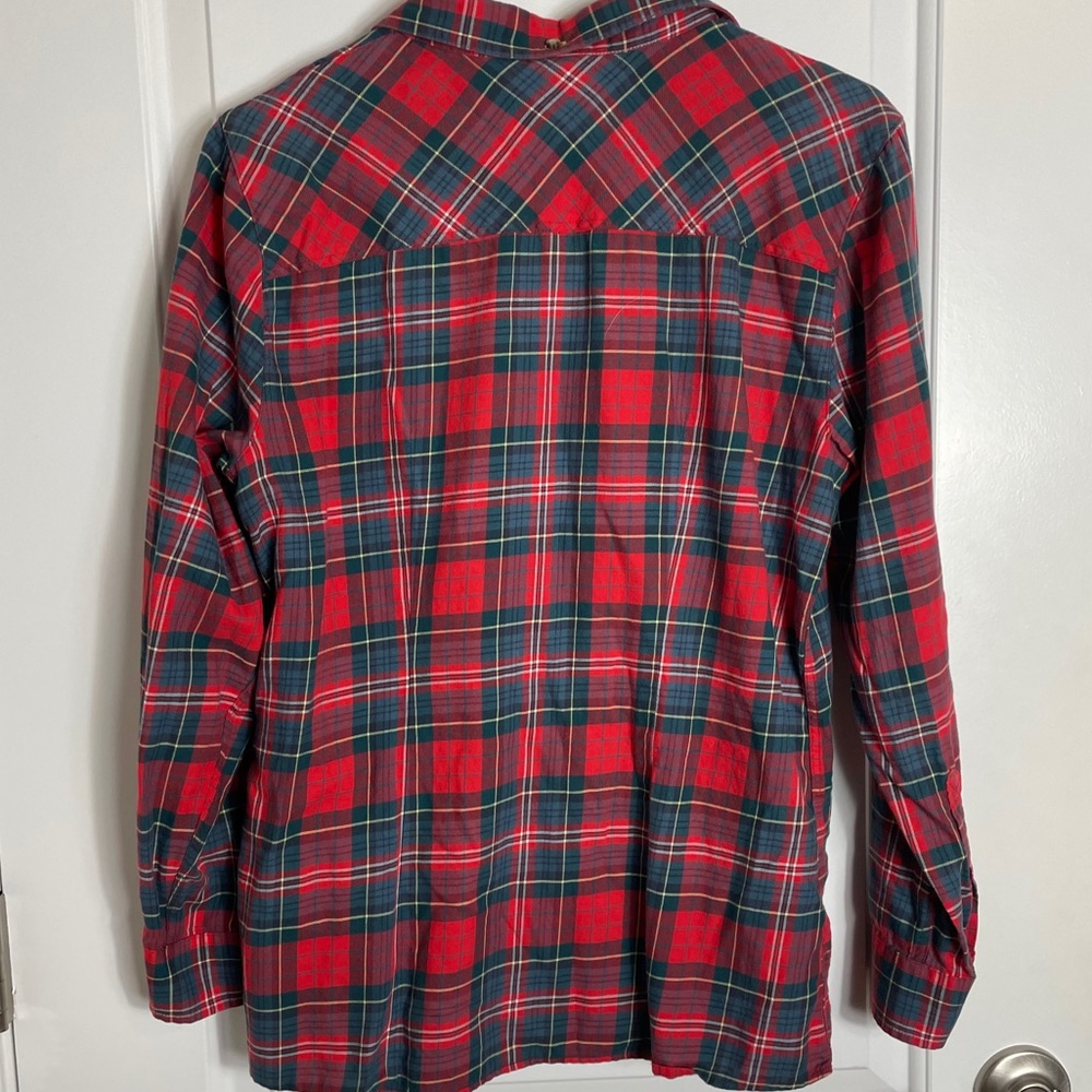 L.L Bean Plaid Long Sleeve Button Down - Picture 8 of 9